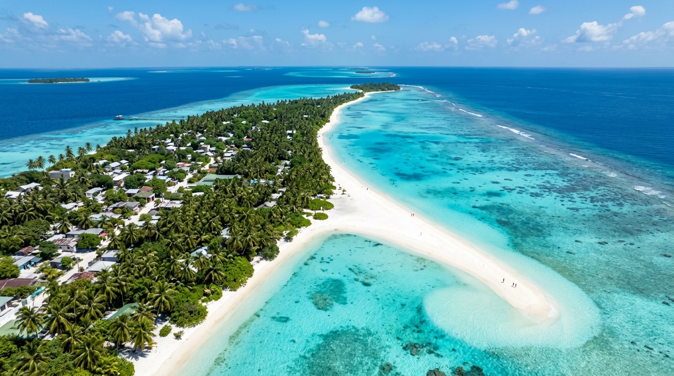 Dhigurah local island in Alifu Dhaalu Atoll